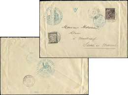 Let NOUVELLE CALEDONIE CG N°54 25c. Noir Sur Rose Obl. NOUMEA 9/8/93 Sur Env., Càd Bleu PARIS/ETRANGER 25/9, Taxe 30c. N - Unused Stamps
