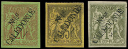 (*) NOUVELLE CALEDONIE 17/18 Et 20 : Sage Surchargés De 1892, TB - Unused Stamps