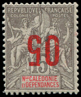 ** NOUVELLE CALEDONIE 105a : 05 S. 15c. Gris, Surcharge RENVERSEE, TB - Neufs