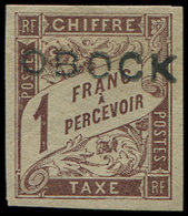 * OBOCK Taxe 16 : 1f. Marron, TB. S - Autres & Non Classés