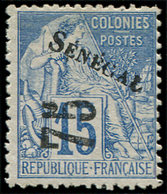 * SENEGAL 6 : 75 Sur 15c. Bleu, TB. Br - Autres & Non Classés