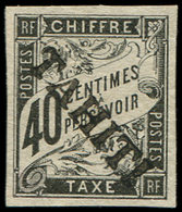 (*) TAHITI Taxe 10 : 40c. Noir, TB. Br - Autres & Non Classés