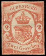 (*) ALLEMAGNE (ANCIENS ETATS) OLDENBOURG 13 : 2g. Rouge, Court Au Filet, B/TB - Oldenbourg