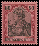 * EMPIRE 75 : 80p. Rouge Et Noir Sur Rose, TB - Used Stamps