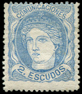 * ESPAGNE 112 : 2e. Bleu, Gomme Coulée, Infime Cl., B/TB. C - Used Stamps