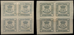 * ESPAGNE 140 Et 140a : 1/4c. Vert-jaune Et Vert Foncé, TB - Used Stamps