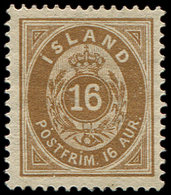 * ISLANDE 9 : 16a. Bistre, Dent. 14 X 13 1/2, TB - Used Stamps