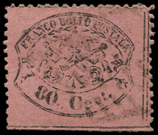 ITALIE (ANCIENS ETATS) EGLISE 25 : 80c. Rose, Dentelé 3 Côtés, Obl., TB - Papal States