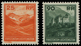 * LIECHTENSTEIN 111/12 : 25r. Et 90r. De 1933, TB - Nuevos