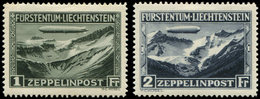 * LIECHTENSTEIN PA 7 Et 8 : 1f. Noir Olive Et 2f. Bleu Noir, TB - Other & Unclassified