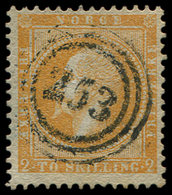 NORVEGE 2 : 2s. Jaune, Obl. Cercles 253, TTB - Unused Stamps