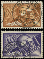 SUISSE PA 6/7 : 35c. Brun Foncé Et 40c. Violet, Obl., TB - Unused Stamps