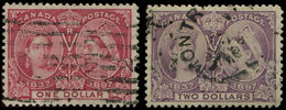 CANADA 48/49 : 1d. Carmin Et 2d. Violet, Obl., TB - Other & Unclassified