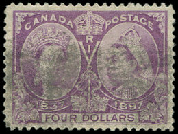 CANADA 52 : 4d. Violet, Oblitération Lourde, Sinon TB - Other & Unclassified