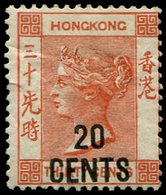 * HONG KONG 48 : 20c. Sur 30c. Rouge-orange, TB - Autres & Non Classés