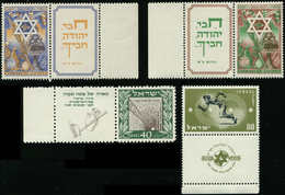 ** ISRAEL 17, 32/33 Et 34 : Sujets Divers 1949-50, Avec Tabs, TB - Autres & Non Classés