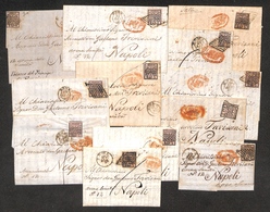 0048 ANTICHI STATI - PONTIFICIO - 1858/1859 - Dodici Lettere D’archivio Da Roma (una Da Frascati) Per Napoli Del Periodo - Other & Unclassified