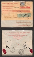 0192 REGNO - 2,50 Lire Floreale (203) + Complementari (81 Tre) - Assicurata Da Napoli A Aquila Del 18.2.27 - Autres & Non Classés