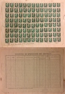 0203 REGNO - La Spezia/Dir. Prov. Poste Tel 13.3.41 - Registro Di Spedizione Dei Dispacci Mod.34 Con 104 Pezzi Del 25 Ce - Otros & Sin Clasificación