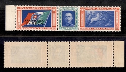 0235 REGNO - 1933 - Trittico 5,25 Lire + 19,75 Lire (51Q) - Bordo Foglio - Gomma Integra - Ben Centrato (300++) - Other & Unclassified
