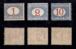 0257 REGNO - 1890/1903 - Segnatasse (27+28+29) - 3 Valori - Gomma Integra (625) - Other & Unclassified