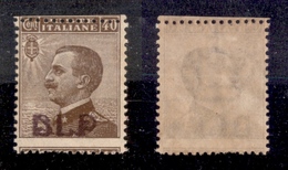 0269 REGNO - 1921 - BLP - 40 Cent (4C Varietà) Con Soprastampa Vinacea E Dentellatura Orizzontale Spostata In Basso - Go - Autres & Non Classés