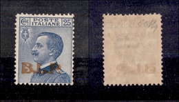 0274 REGNO - 1923 - BLP - 25 Cent (16) - Gomma Integra - Molto Bello - Colla + Cert. AG (1.000+) - Andere & Zonder Classificatie