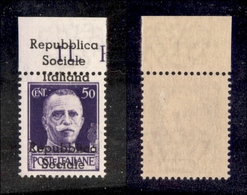 0418 EMISSIONI LOCALI - TERAMO - 1944 - 50 Cent (6d) Con Soprastampa Spostata E Ripetuta Sul Bordo Foglio - Gomma Integr - Other & Unclassified