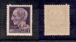 0430 EMISSIONI LOCALI - MANTOVA - 1945 - 1 Lira + 4,40 (4w) Senza Punto Dopo S - Nuovo Con Gomma - Cert. AG (1.000) - Otros & Sin Clasificación