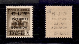 0437 EMISSIONI LOCALI - VALLE BORMIDA - 1945 - 5 Cent (1A) Con Soprastampa Modificata - Gomma Integra - Cert. AG (4.500) - Autres & Non Classés