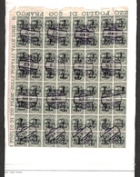 0444 OCCUPAZIONI - BOLZANO 1 - 1918 - T Su 5 Heller (5) - Blocco Angolare Di 64 Con Alcune Soprastampe Oblique + 9 Pezzi - Other & Unclassified