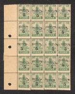 0471 OCCUPAZIONI - FIUME - 1919 - Franco 5 (A75) - Blocco Verticale Di 20 - Nuovo Senza Gomma - Andere & Zonder Classificatie