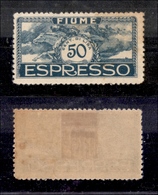 0473 OCCUPAZIONI - FIUME - 1920 - Non Emesso - 50 Cent Espresso (2A) - Nuovo Con Gomma - Piccoli Ingiallimenti Al Retro  - Other & Unclassified