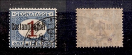 0532 UFFICI POSTALI ALL'ESTERO - COSTANTINOPOLI - 1922 - 1 Lira Segnatasse (4baa) Con Soprastampa Spostata A Sinistra -  - Sonstige & Ohne Zuordnung