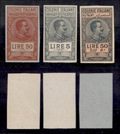 0546 COLONIE - EMISSIONI GENERALI - 1923 - Prove Di Macchina - 5 Lire + Due 50 Lire (colori Diversi) Marche Da Bollo - S - Sonstige & Ohne Zuordnung