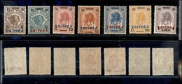 0606 COLONIE - ERITREA - 1924 - Soprastampati (80/86) - Serie Completa - Gomma Integra (250) - Sonstige & Ohne Zuordnung