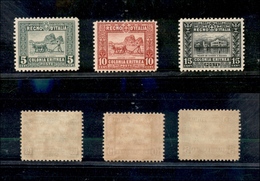 0608 COLONIE - ERITREA - 1928/1929 - Dentellati 11 (129/131) -  Serie Completa - Gomma Integra (1.125) - Autres & Non Classés