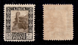 0662 COLONIE - LIBIA - 1926/1930 - 30 Cent Pittorica (63) Dentellato 11 - Gomma Integra - Ottimamente Centrato - Cert. A - Other & Unclassified