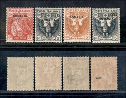 0704 COLONIE - SOMALIA - 1916 - Croce Rossa (19/22) - Serie Completa - Gomma Integra (850) - Other & Unclassified