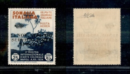 0733 COLONIE - SOMALIA - 1934 - Servizio Aereo Speciale - 25 Cent (2-Servizio Aereo) - Gomma Integra - Cert. Oliva (6.50 - Autres & Non Classés