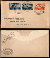 0771 REPUBBLICA - 3,20 Lire P.Aerea (128) + Complementari P.Aerea (126+127) - Busta Da Roma A New York Del 31.12.45 - Sonstige & Ohne Zuordnung