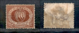 0783 SAN MARINO - 1894 - 15 Cent Carminio Bruno (15) - Nuovo Con Gomma (forte Linguella) - Ottimamente Centrato (880) - Altri & Non Classificati