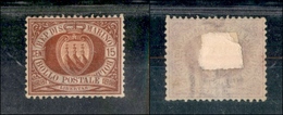 0784 SAN MARINO - 1894 - 15 Cent Carminio Bruno (15) - Senza Gomma - Ottimamente Centrato - Other & Unclassified