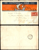 0923 FRANCIA - Parigi 1924 - VIII Olimpiade - 25 Cent (184) Su Busta Ufficiale Del Comitato Olimpico Da Parigi A St. Lou - Altri & Non Classificati