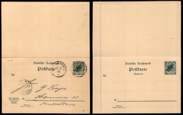 0935 GERMANIA - Occ. Togo - Cartolina Postale 5 Pfenning Con Risposta Da Kleinpopo A Hannover Del 12.11.00 - Autres & Non Classés