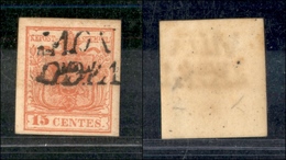 1068 ANTICHI STATI - LOMBARDO VENETO - 1850 - 15 Cent (6) III Tipo - Usato - Andere & Zonder Classificatie