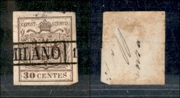 1074 ANTICHI STATI - LOMBARDO VENETO - 30 Cent (7b-prima Tiratura) - Other & Unclassified