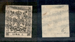 1119 ANTICHI STATI - MODENA - 1852 - 1 Lira (11) - Annullamento Non Garantito - Andere & Zonder Classificatie