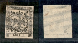 1119 ANTICHI STATI - MODENA - 1852 - 1 Lira (11) - Annullamento Non Garantito - Autres & Non Classés