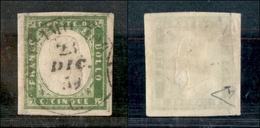 1195 ANTICHI STATI - SARDEGNA - 1859 - Settimo Torinese 23.12.59 (Pt.12) - 5 Cent (13B) - E.Diena - Autres & Non Classés